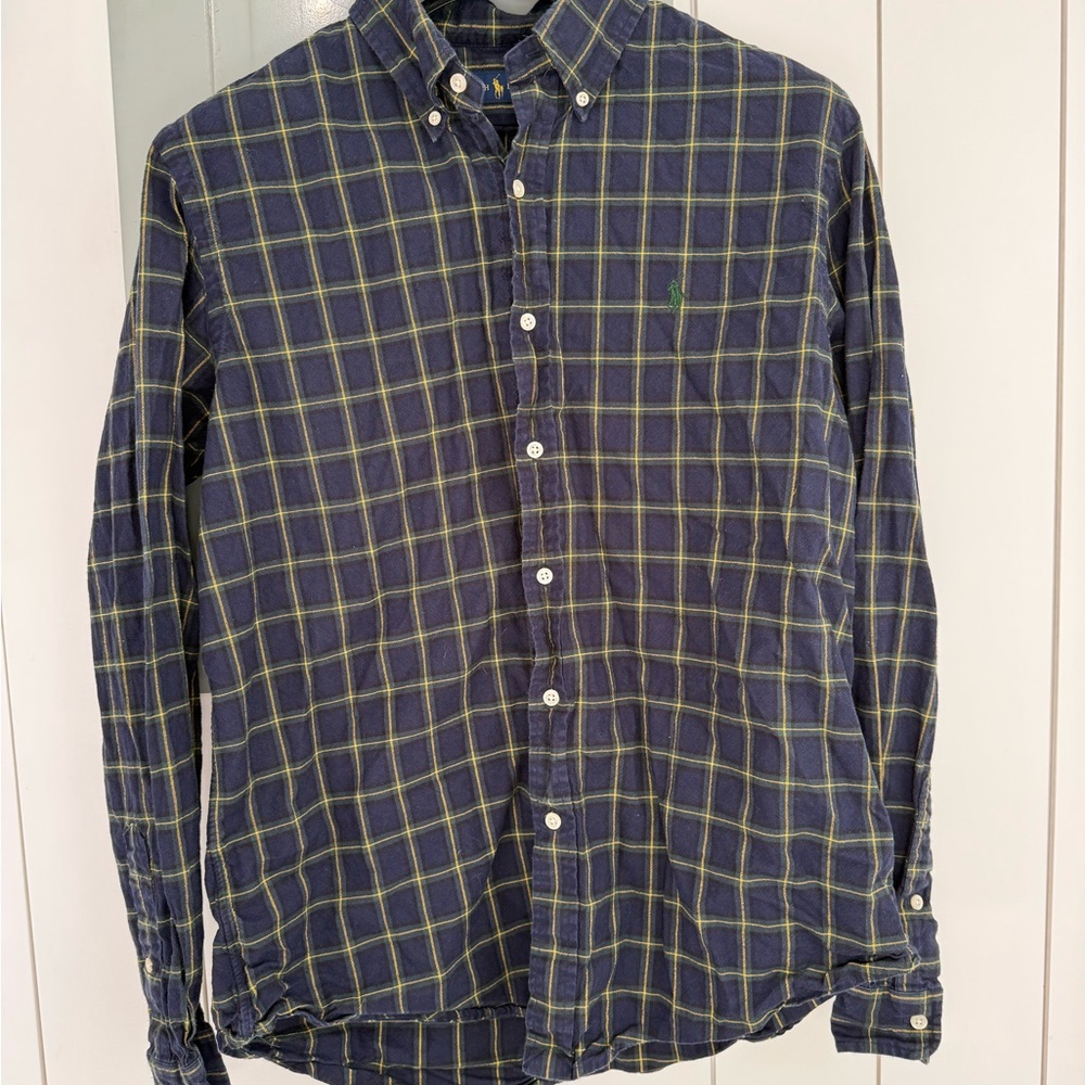 Ralph Lauren Blue and Yellow Checkered Shirt